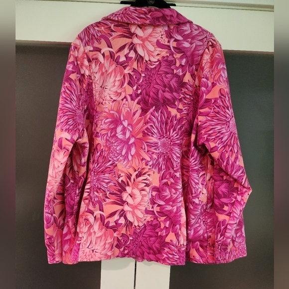 Isaac Mizrahi Live MultiColor Floral Button Blazer/Jacket - Picture 7 of 11